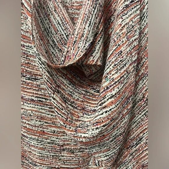 Cameo & Myth Scoop Neck Stripe Gradient Pattern Sleeveless Top Blouse - Picture 3 of 4